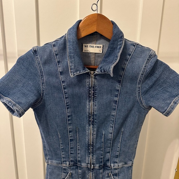 Free people We The Free Jayde Flare Jumpsuit sunburst blue - Picture 4 of 5